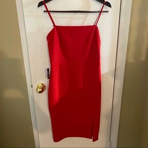 NWT Express Red Spaghetti Strap Dress Size 8